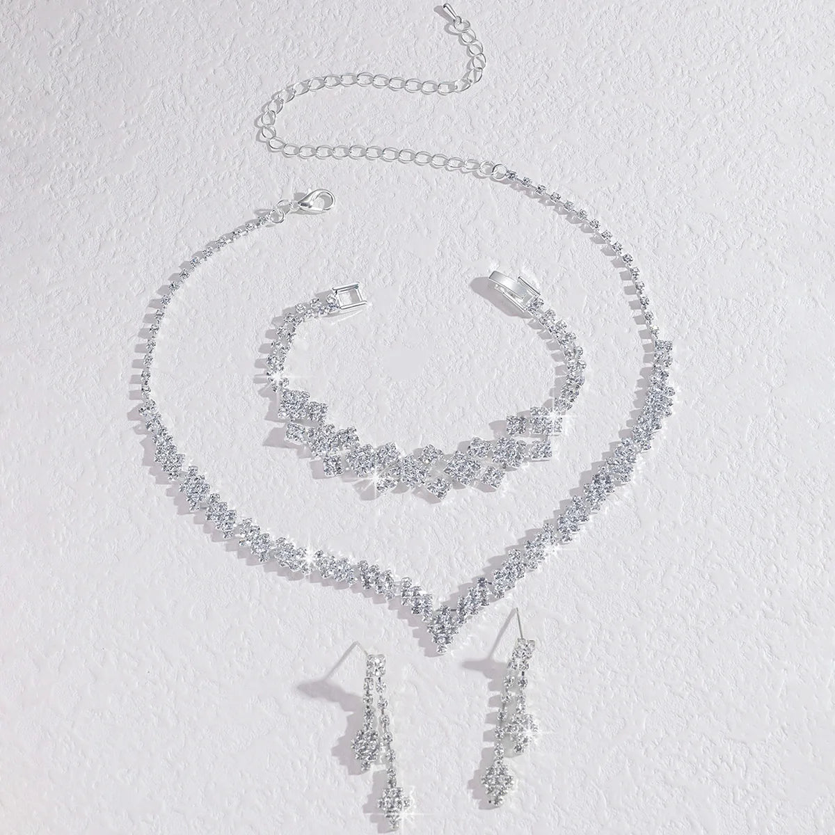 Set gioielli collana e orecchini con strass