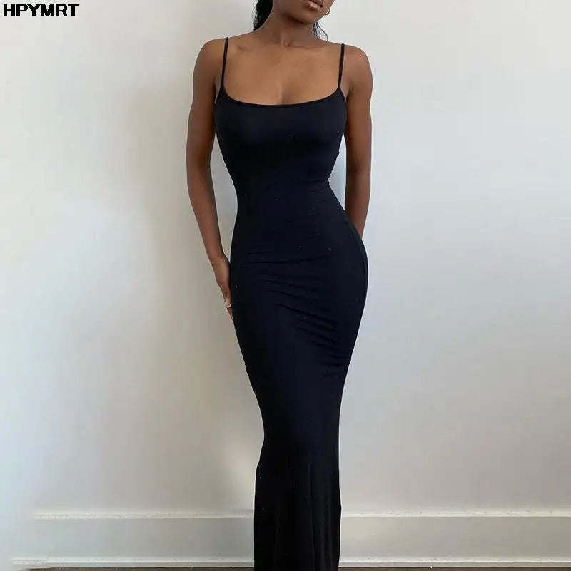 Abito Eleganti Satin Slip Senza Maniche