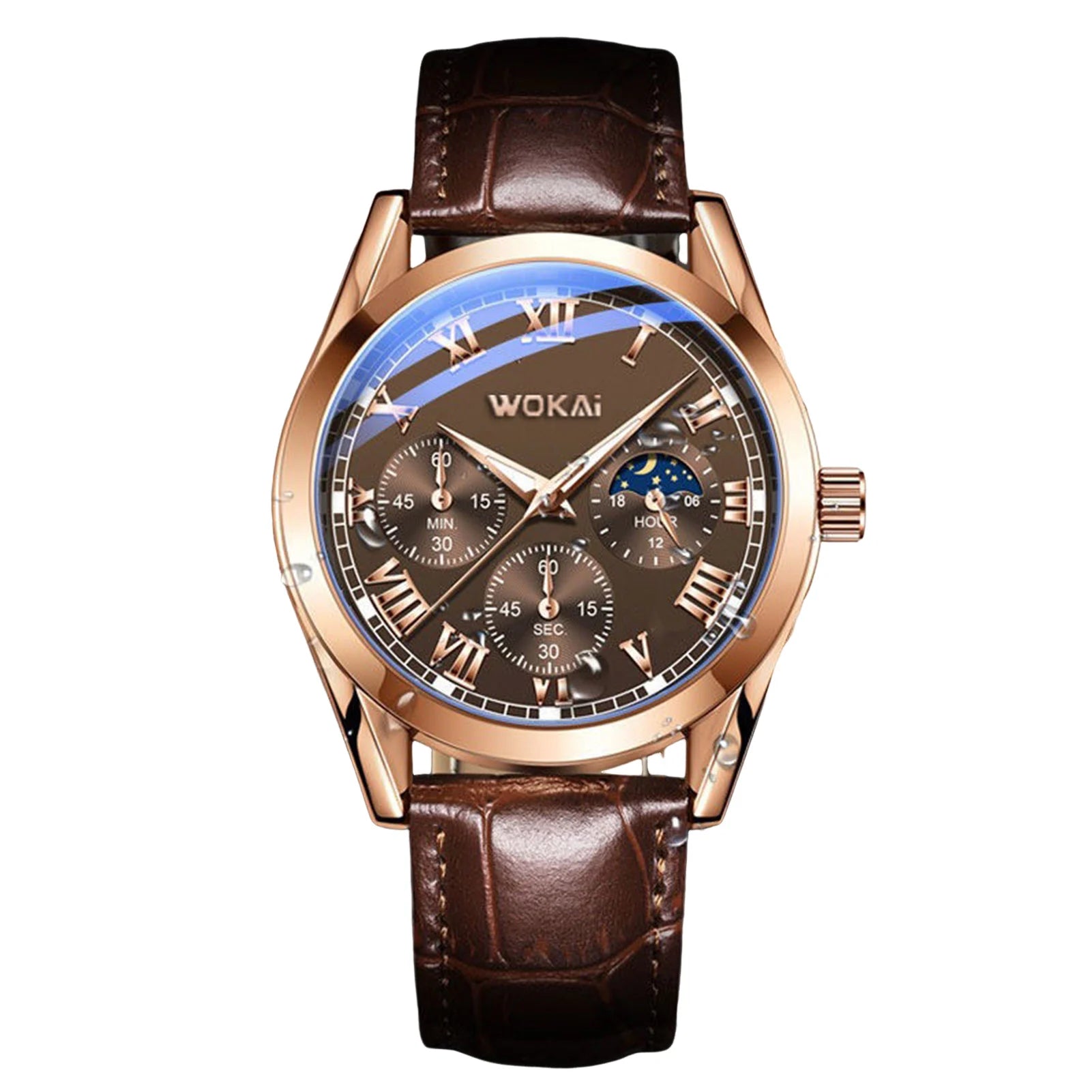 Orologi di lusso Uomo Business PU Pelle Orologio al Quarzo