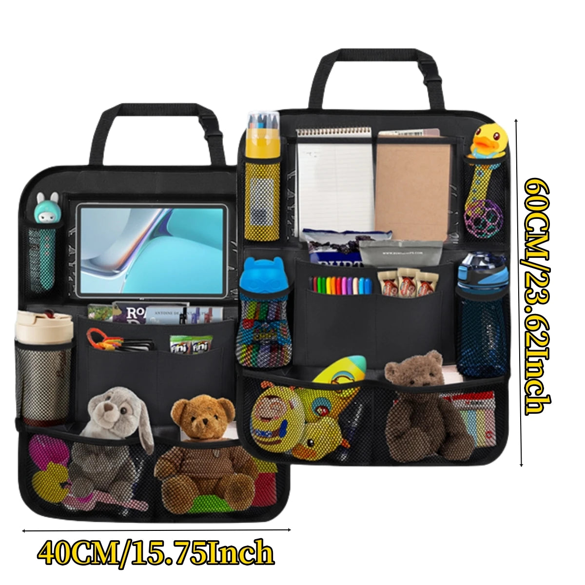 Organizzatore per schienale del seggiolino auto, 10 tasche portaoggetti