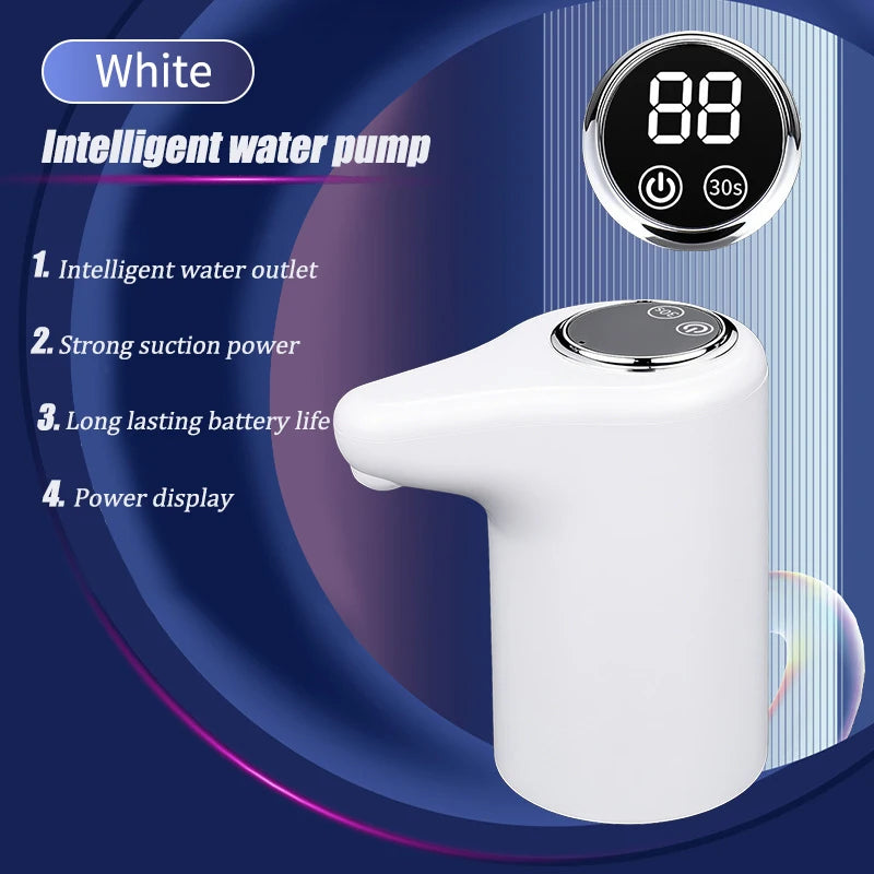 Distributore d’acqua elettrico, distributore automatico domestico intelligente per acqua in botte e purificata, ricarica USB