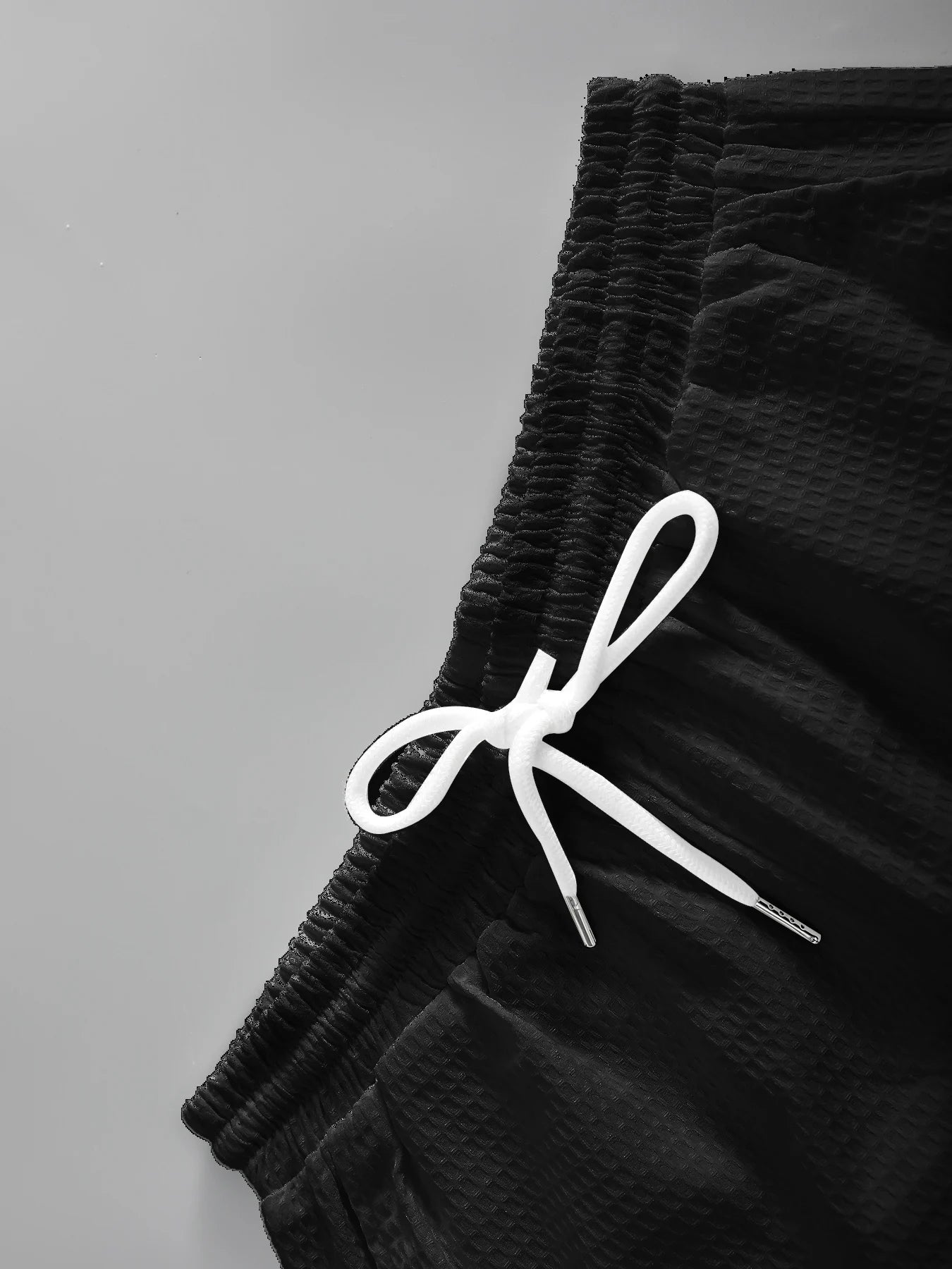 Set di camicie e pantaloncini a maniche corte Waffle da uomo Estate Casual 2 pezzi