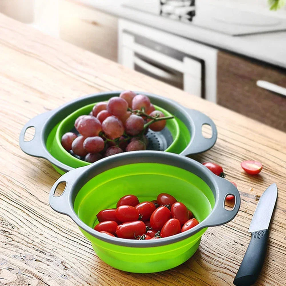 Scolapasta pieghevole in silicone