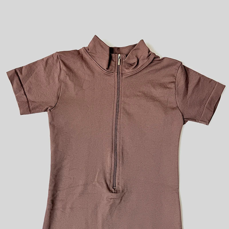 Tuta estiva a maniche corte con cerniera Abbigliamento Donne