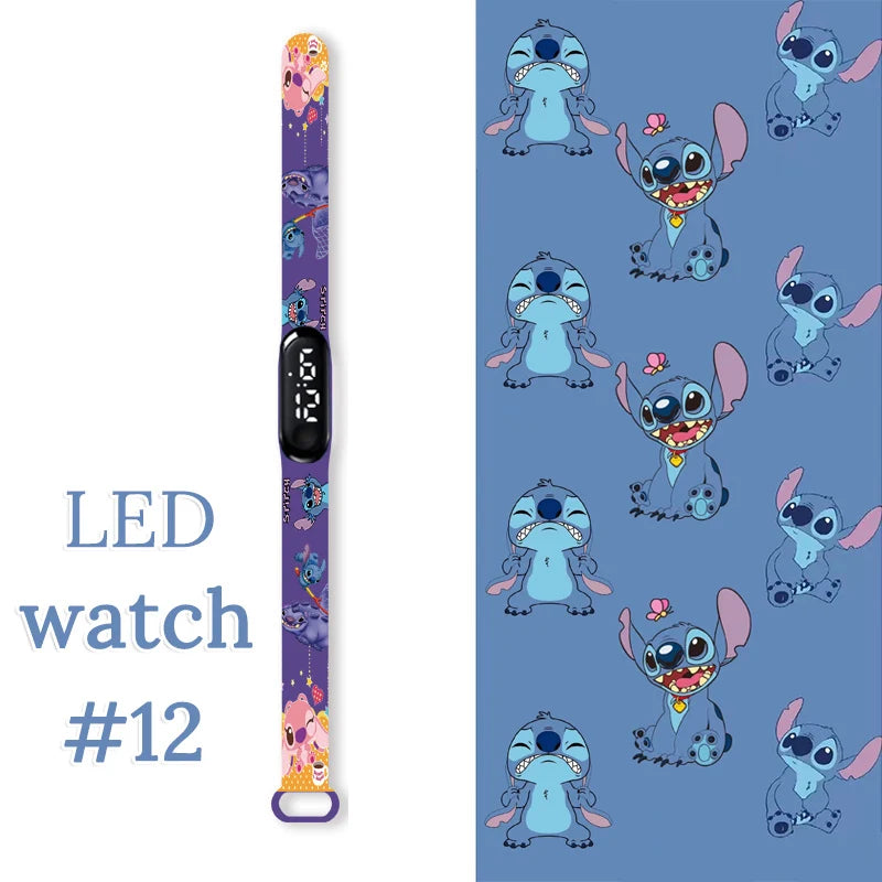 Stitch Orologi per bambini Bracciale sportivo impermeabile LED Touch digitale