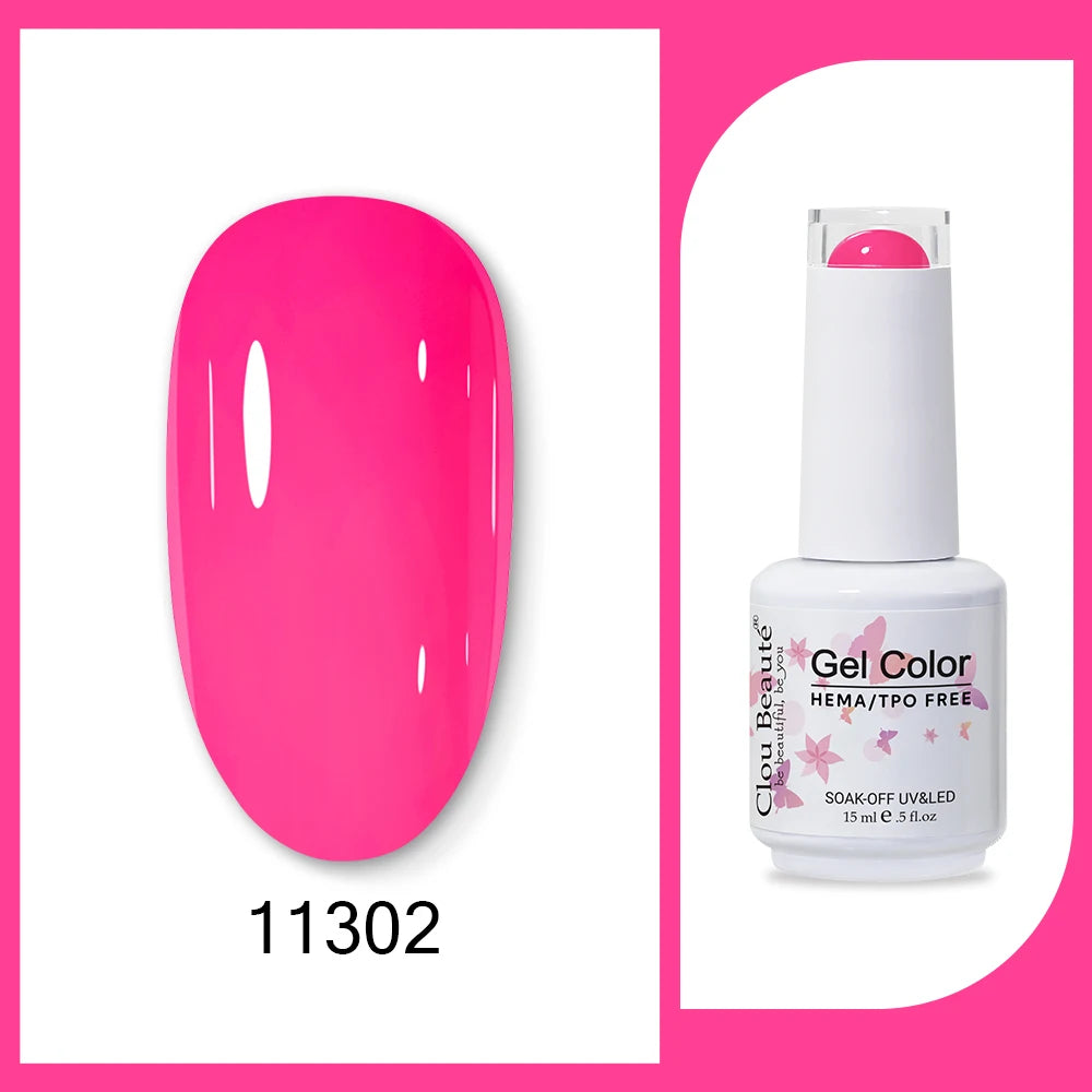 CLOU BEAUTÈ  15/10ml Semipermanente Gel Smalto Unghie 400 colori disponibili