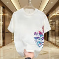 T-shirt in cotone a maniche corte stampata casual da uomo e da donna Moda ampia