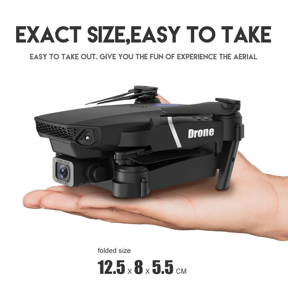 E88 Pro WiFi FPV Drone - Single/Dual 4K/1080P Camera, Grandangolare HD, Altitude Hold, pieghevole