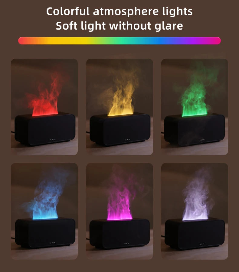 Fiamma colorata Umidificatore d’aria temporizzazione Ultrasonic Cool