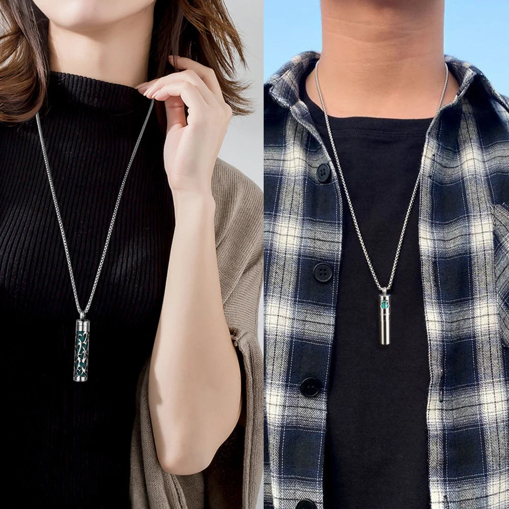 Collana con diffusore di olio essenziale Collana profumata in acciaio inossidabile