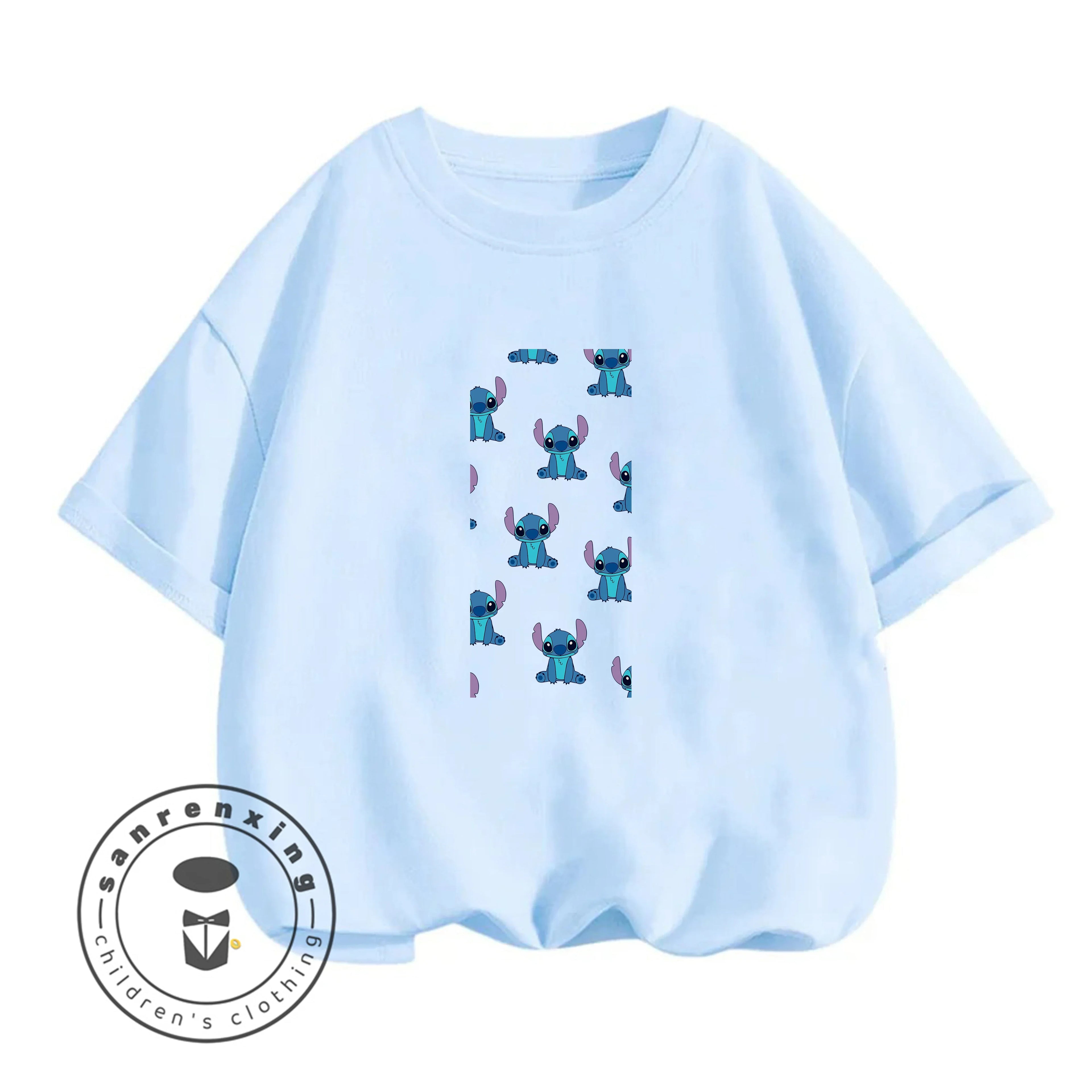 Stitch T-Shirt Cartoon Print Estate Casual Bambini