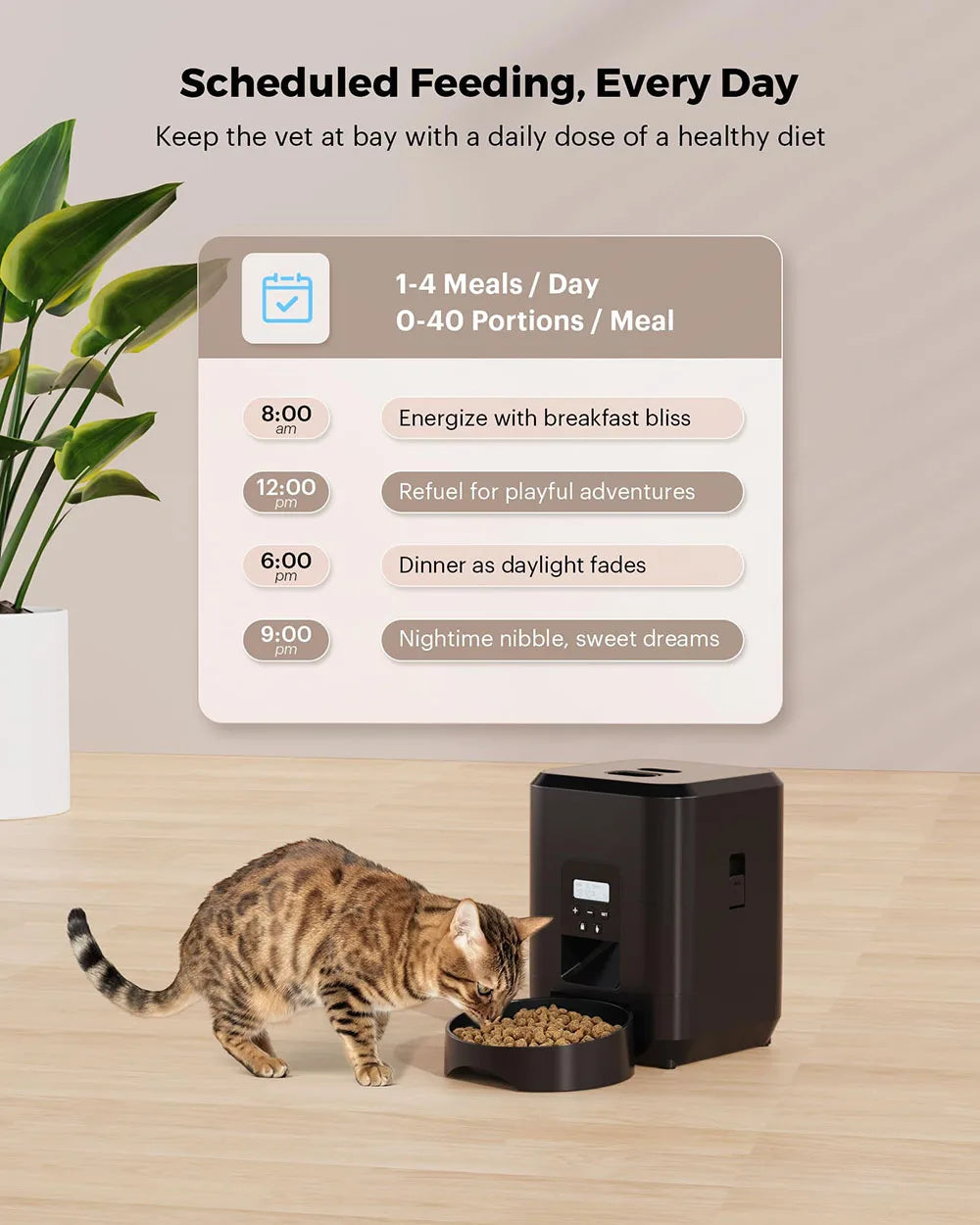 Nuova mangiatoia per animali domestici da 2 litri, distributore intelligente di cibo per cani e gatti, alimentazione regolare e quantitativa degli animali domestici