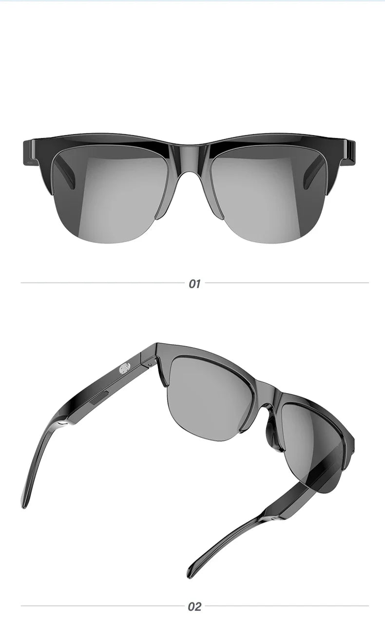 Nuovi occhiali da sole Smart Bluetooth V5.3 Occhiali da vista Cuffie sportive all’aperto HIFI Tecnologia  Anti-touch UV per uomini e donne