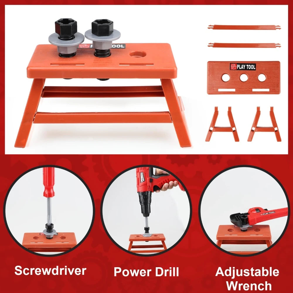 Set di attrezzi per bambini con trapano 55-68 Pz