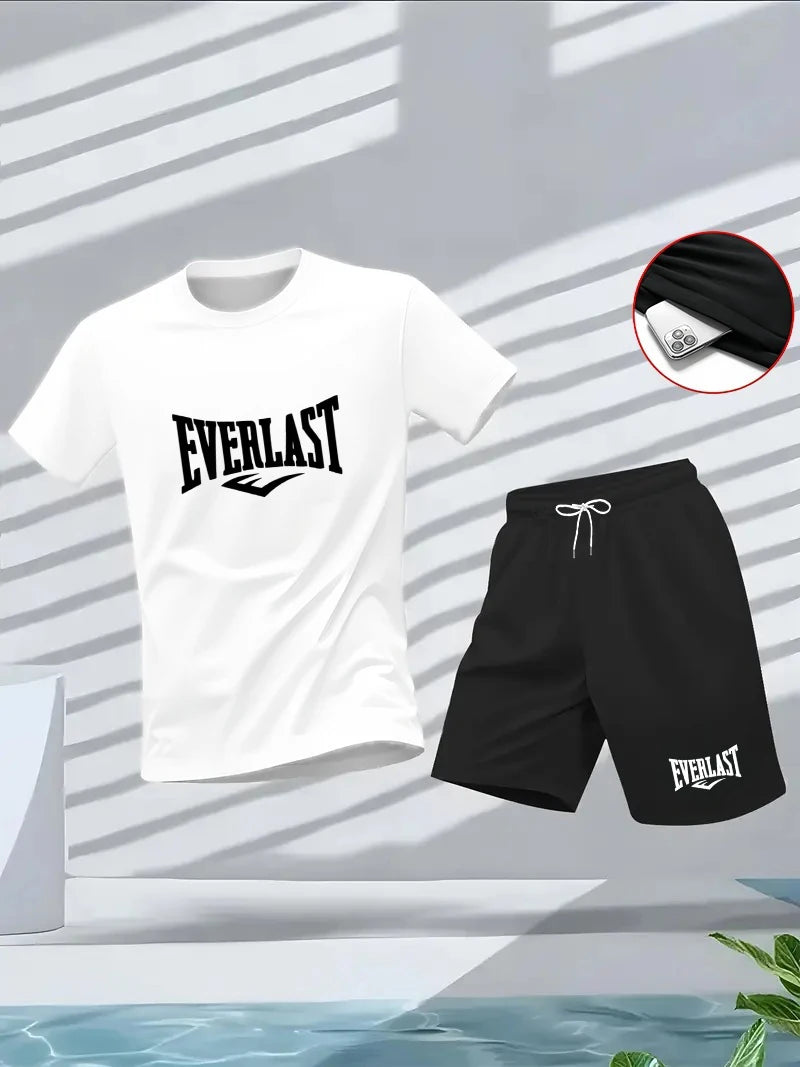 Set estivo da uomo: T-shirt + pantaloncini casual