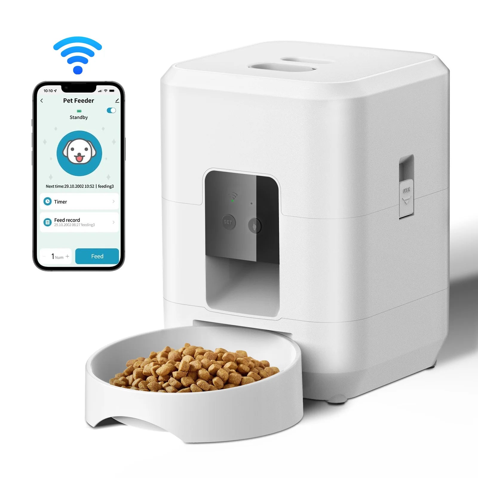 2026 Nuovo Smart 2L WiFi Mangiatoia per animali domestici Distributore automatico di cibo per cani e gatti APP Timer controllato Alimentazione lenta quantitativa per animali domestici