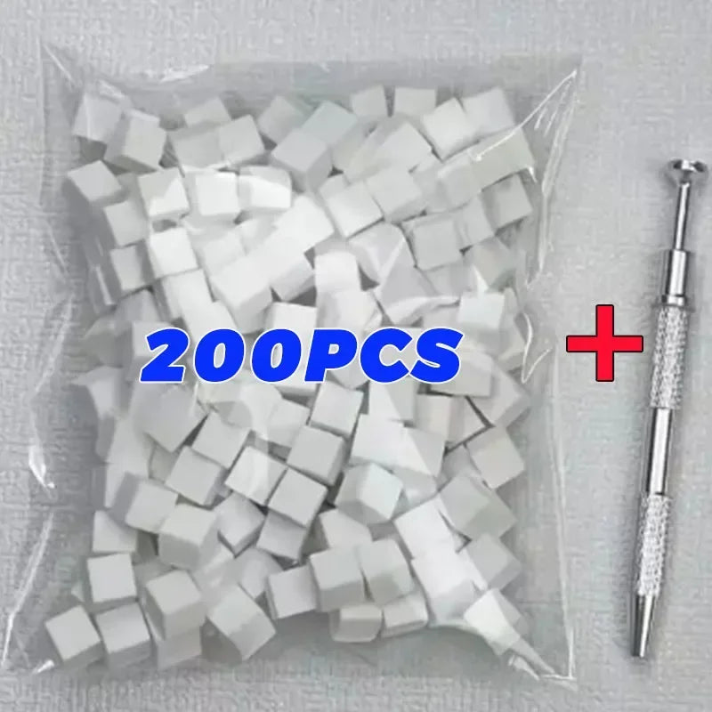 Mini spugna quadrata per nail art con 4 artigli + Set di afferratore in Multiuso vari set 50/100/150/200pz