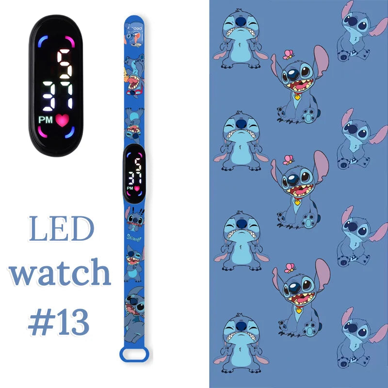 Stitch Orologi per bambini Bracciale sportivo impermeabile LED Touch digitale