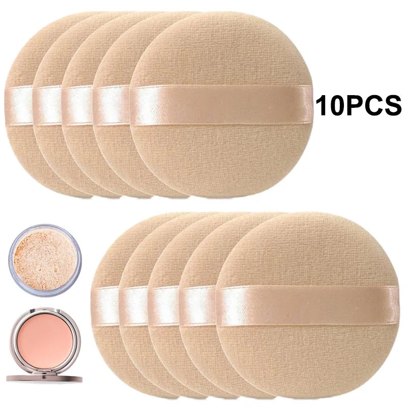 5-40 pezzi Round Facial Powder Spugnetta portatile morbida cosmetico puff per l’applicazione del trucco