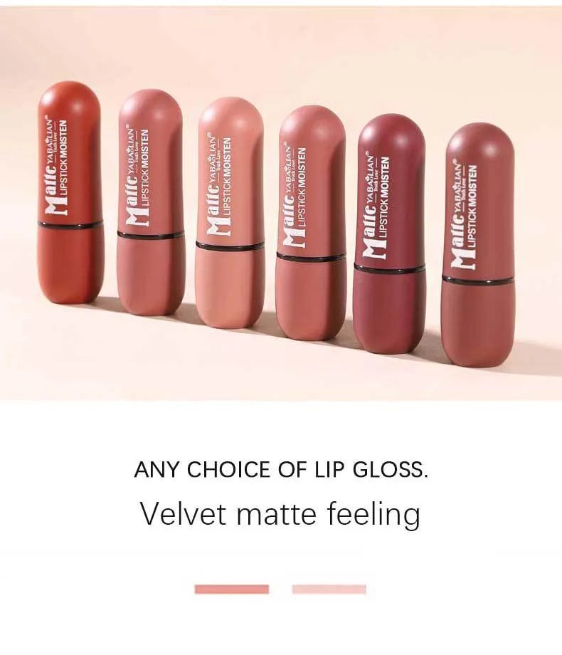 Rossetto opaco a 6 colori
