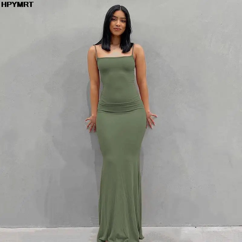 Abito Eleganti Satin Slip Senza Maniche