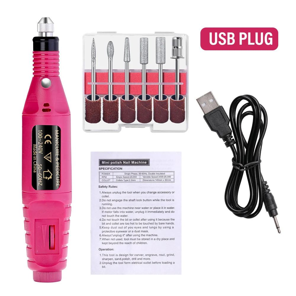Trapano per unghie elettrico + Set fresatura