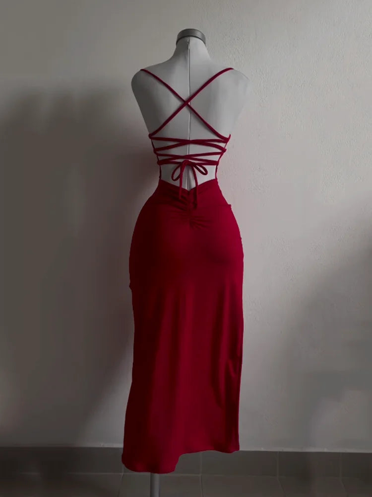 Vestito estate alta moda tracolla
