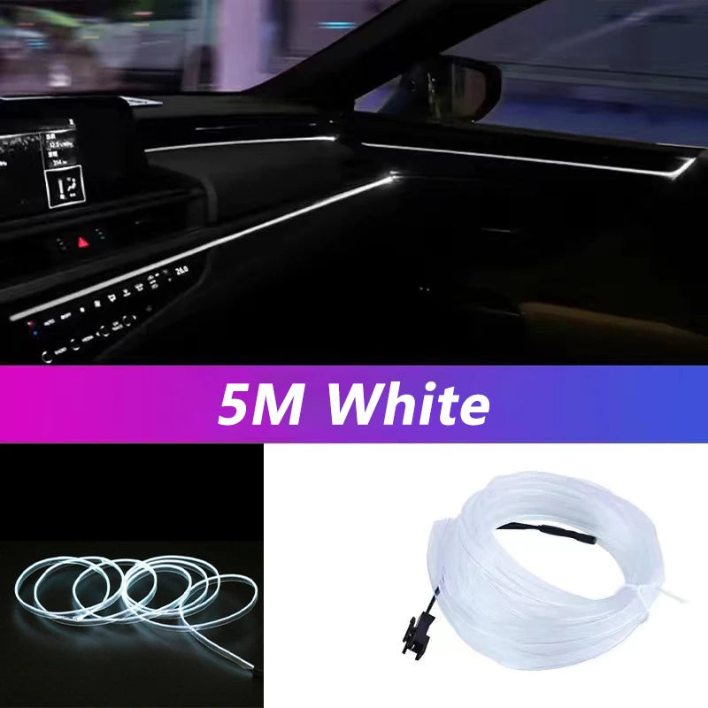 5M Auto Interni Led Strip Light Neon  Fai Da Te