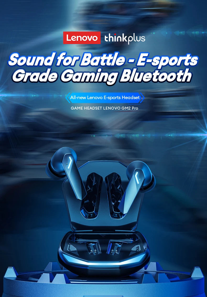 Lenovo GM2 Pro Cuffie Wireless Touch Control Auricolari Bluetooth Riduzione del rumore HiFi