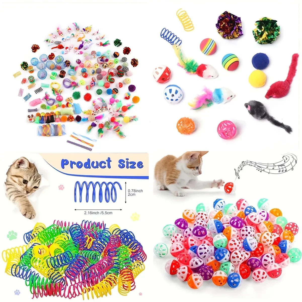Confezione mista di giocattoli per gatti 14pcs