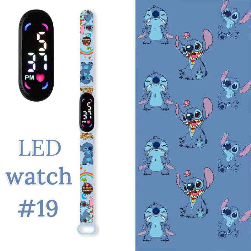 Stitch Orologi per bambini Bracciale sportivo impermeabile LED Touch digitale