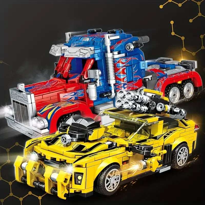 Building Block Toys, Set di giocattoli da costruzione, Kit di costruzione di modelli 2 in 1,