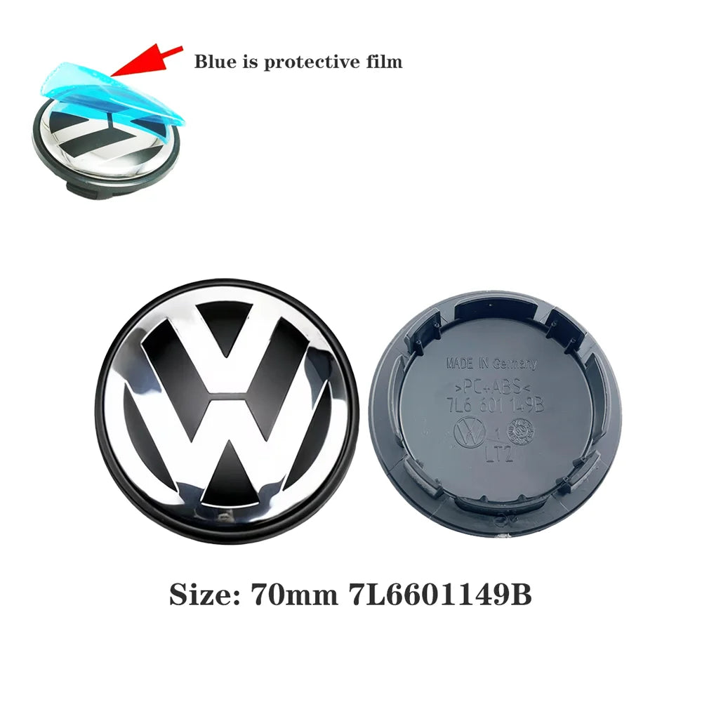 4 pezzi 55/56/65/70Tappi Coprimozzo per VW Golf