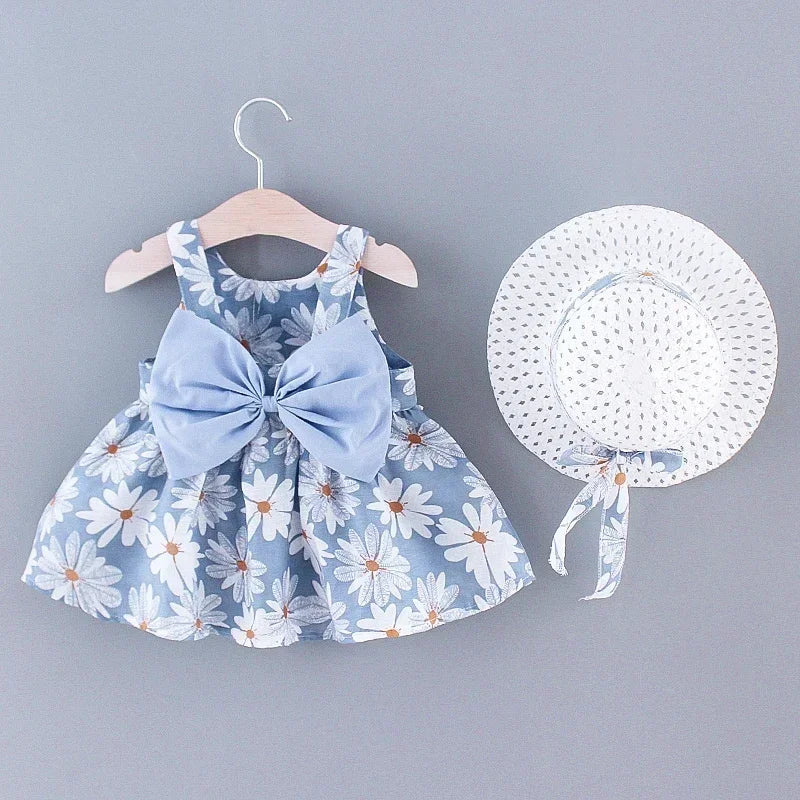 Vestito estivo Sweet Princess Dress con fiocco 0-3 anni