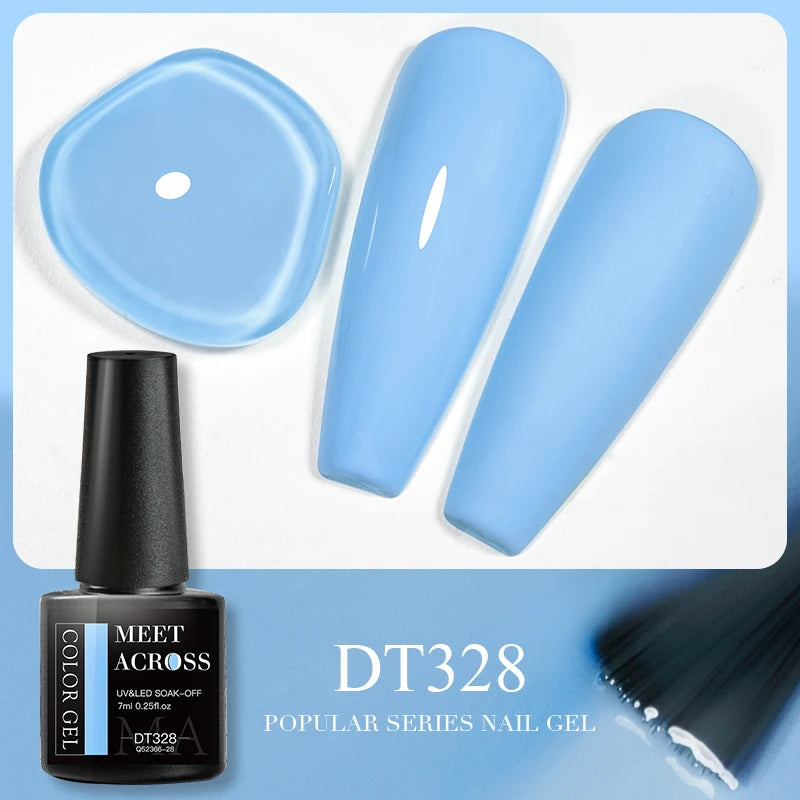 MEET ACROSS 5ml Gel Smalto per unghie Nail Art Top Gel tutti i colori