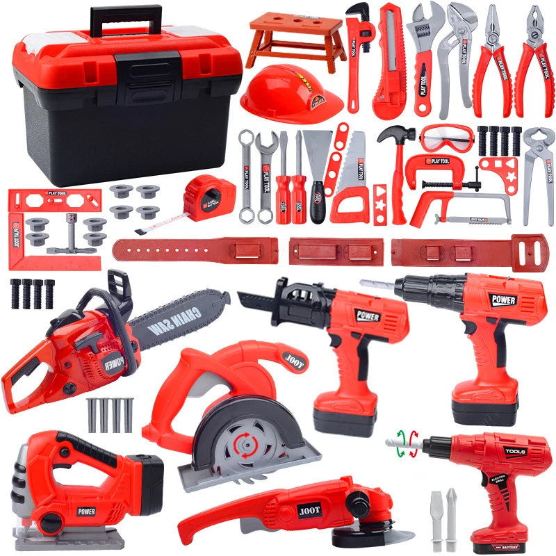 Set di attrezzi per bambini con trapano 55-68 Pz