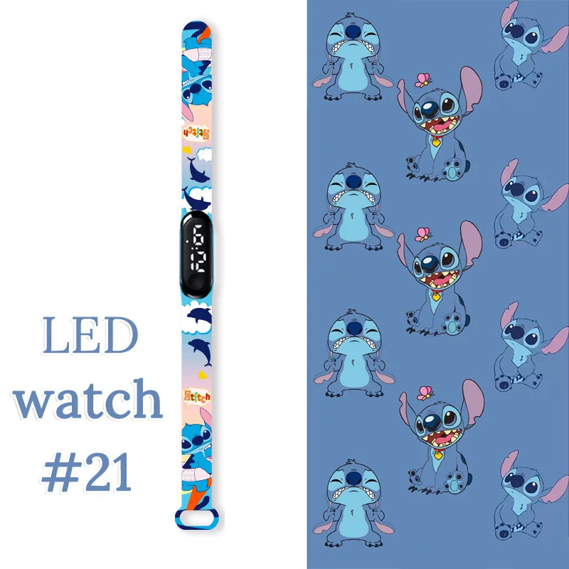 Stitch Orologi per bambini Bracciale sportivo impermeabile LED Touch digitale