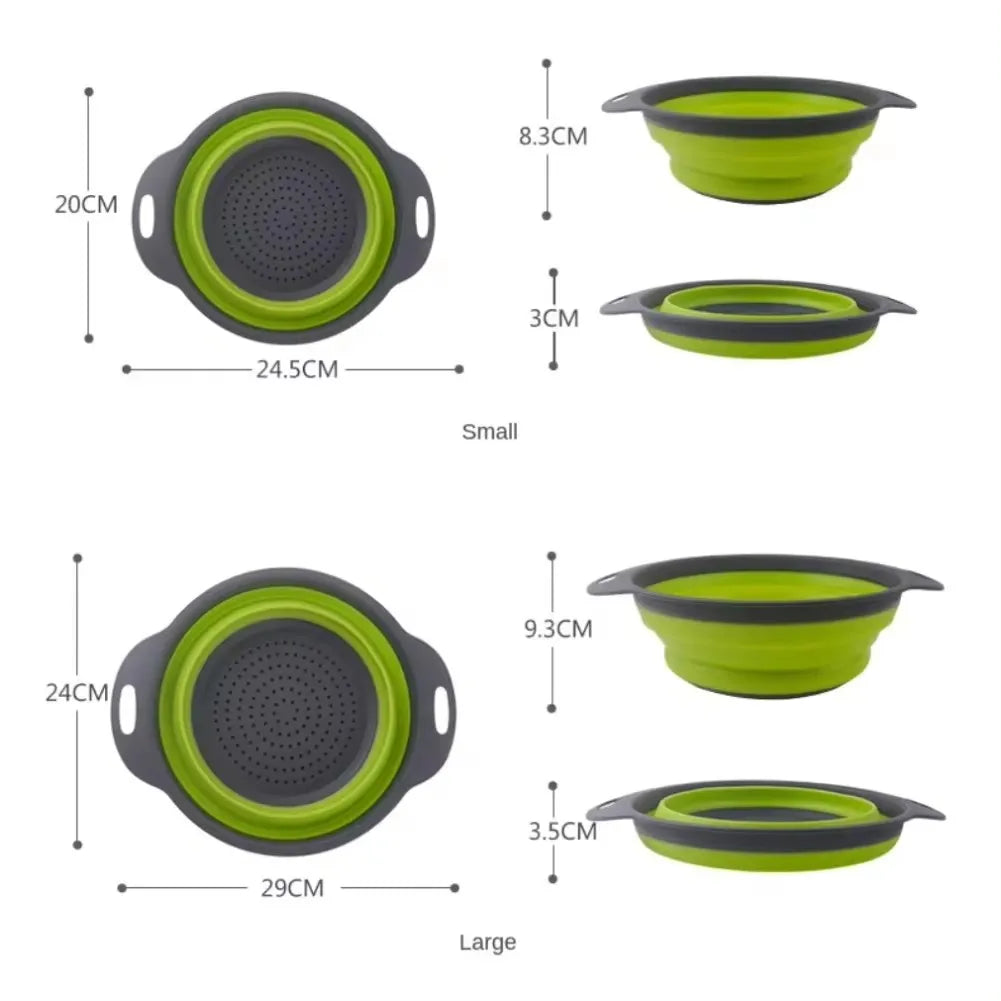 Scolapasta pieghevole in silicone