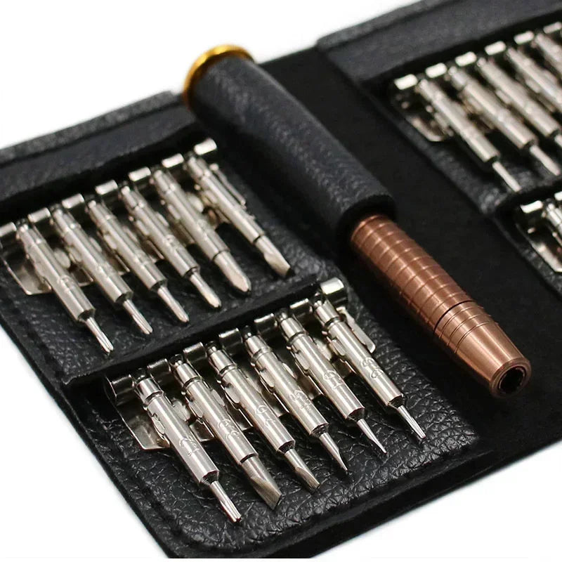 Mini set di cacciaviti di precisione 25 in 1 Cacciavite Torx elettronico Kit di strumenti di riparazione per iPhone Fotocamera Orologio Tablet PC