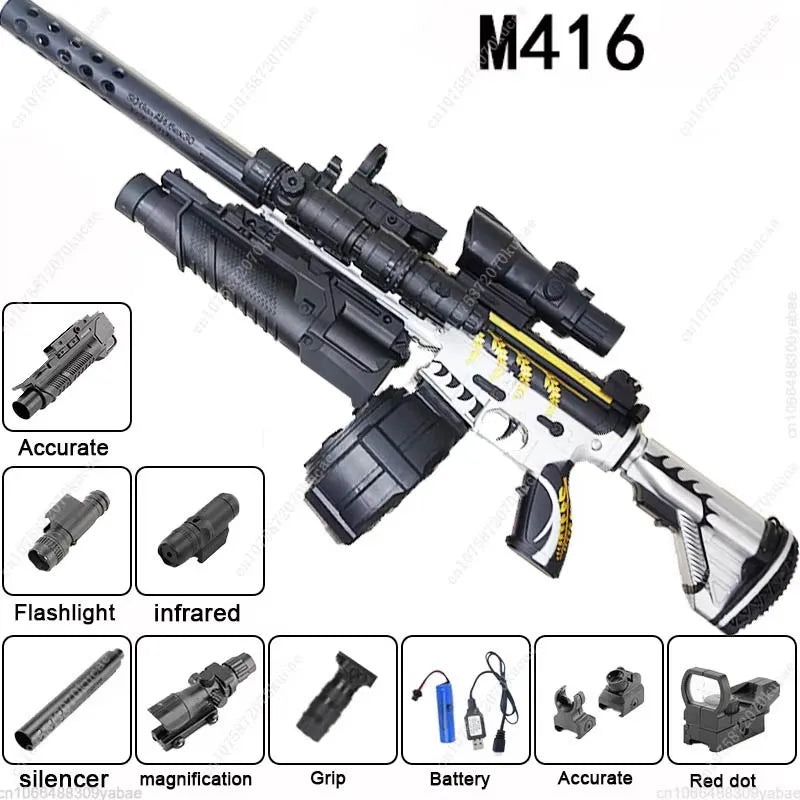 Burst M416 completamente automatico Toy Gun Gel
