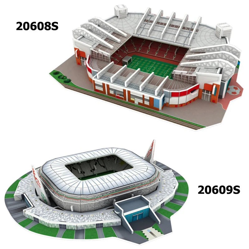 Campo da calcio in miniatura 3D Puzzle fai da te Modelli di stadi famosi in tutto il mondo