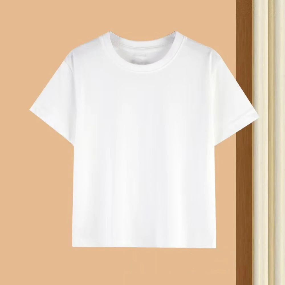 T-shirt per bambini e adulti  puro cotone fresco e leggero semplice