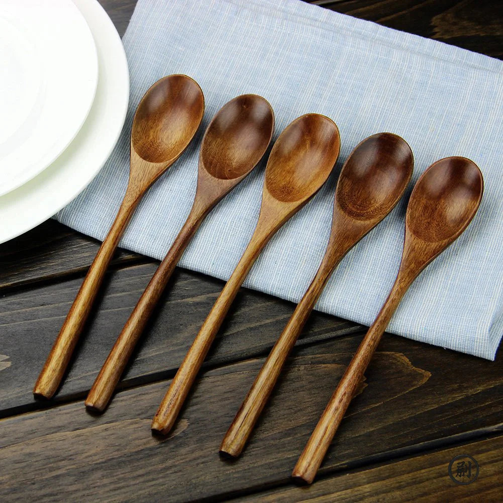5 pezzi set di mestoli in legno