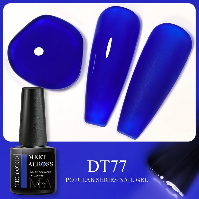 MEET ACROSS 5ml Gel Smalto per unghie Nail Art Top Gel tutti i colori