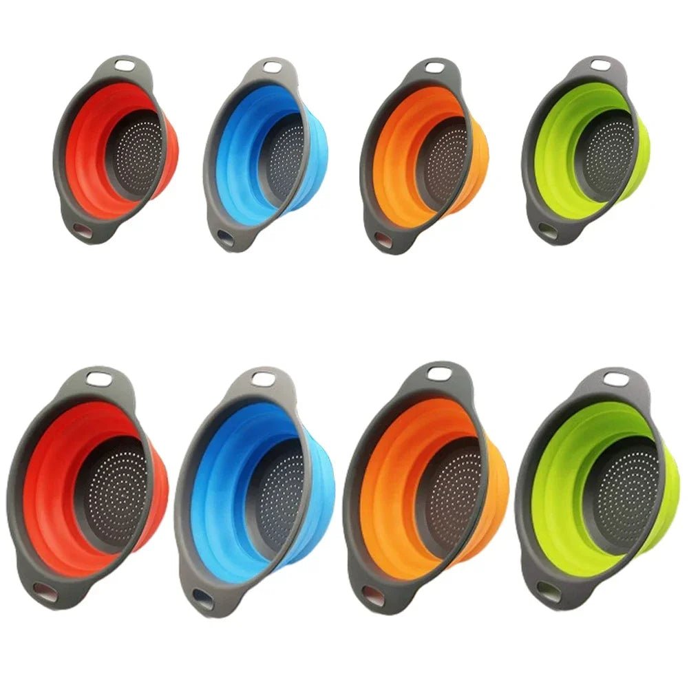 Scolapasta pieghevole in silicone