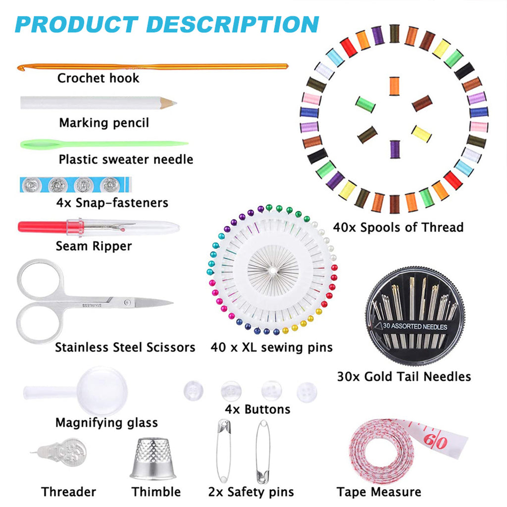 Kit di cucito Fai da te Multi-funzione per trapuntatura a mano Cucitura Filo