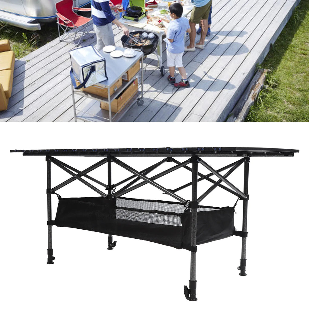 Tavolo pieghevole da giardino in acciaio al carbonio multifunzionale Tavolo da campeggio da picnic