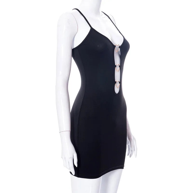 Abito Donna Moda Estate Tinta unita Collo appeso Halter Hollow
