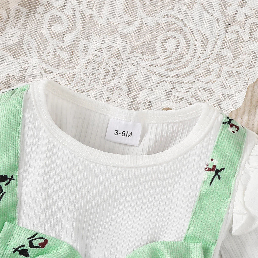Set vestito per bambina per bambini Princess Dress +Fiocco  0-24 mesi