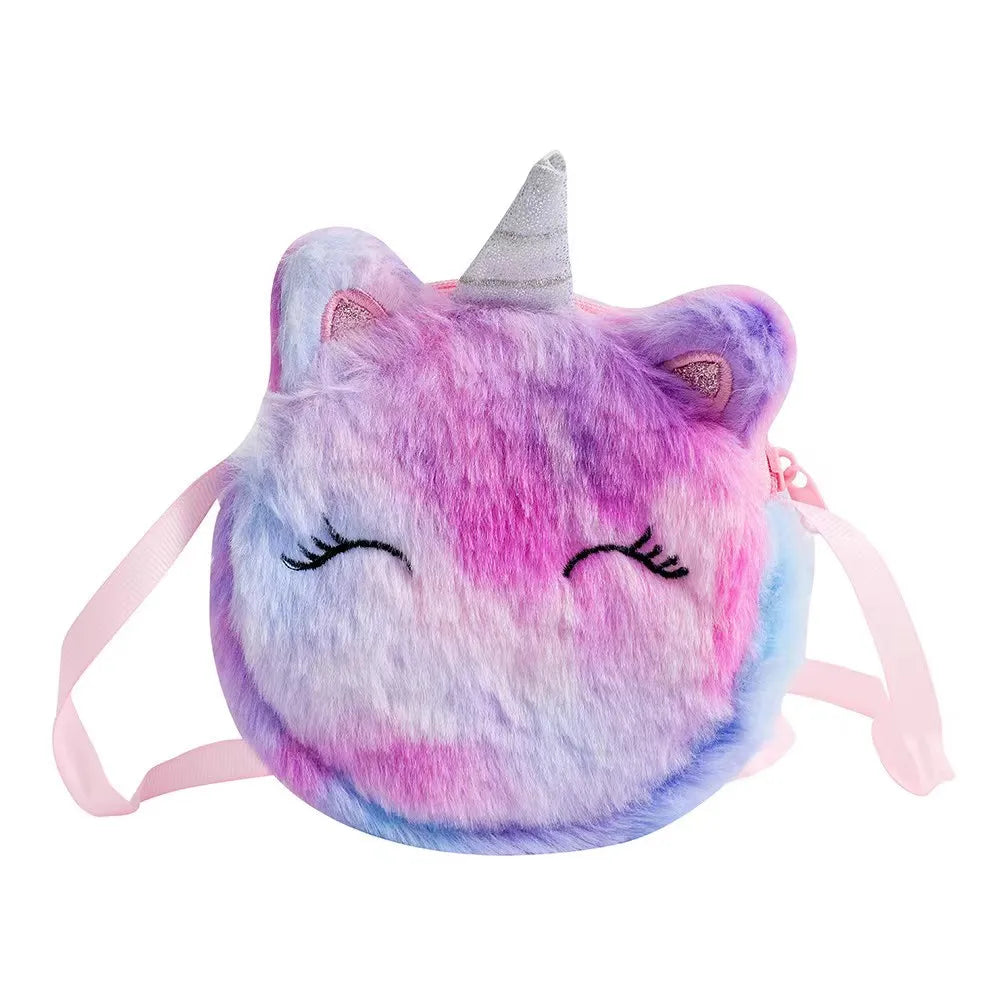 Borsa a tracolla di peluche per bambini Unicorno